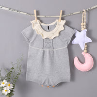 Load image into Gallery viewer, Baby Girls Solid Color Knitwear Rompers Wholesale 22102862
