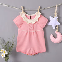 Load image into Gallery viewer, Baby Girls Solid Color Knitwear Rompers Wholesale 22102862
