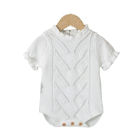 Load image into Gallery viewer, Baby Girls Solid Color Knitwear Rompers Wholesale 22102869
