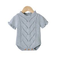 Load image into Gallery viewer, Baby Girls Solid Color Knitwear Rompers Wholesale 22102869
