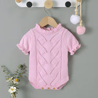 Load image into Gallery viewer, Baby Girls Solid Color Knitwear Rompers Wholesale 22102869
