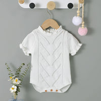 Load image into Gallery viewer, Baby Girls Solid Color Knitwear Rompers Wholesale 22102869
