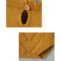 Load image into Gallery viewer, Baby Girls Solid Color Knitwear Rompers Wholesale 22102869
