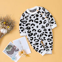 Load image into Gallery viewer, Baby Unisex Leopard print Knitwear Jumpsuits Wholesale 22102874
