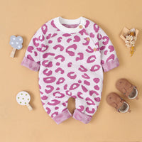 Load image into Gallery viewer, Baby Unisex Leopard print Knitwear Jumpsuits Wholesale 22102874
