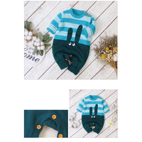 Load image into Gallery viewer, Baby Unisex Striped Color-blocking Cartoon Crochet Jumpsuits Wholesale 22102882
