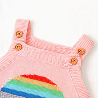 Load image into Gallery viewer, Baby Unisex Striped Rainbow Crochet Rompers Wholesale 22102886
