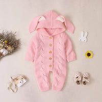 Load image into Gallery viewer, Baby Unisex Solid Color Crochet Jumpsuits Wholesale 22102889
