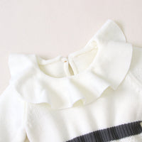 Load image into Gallery viewer, Baby Girls Striped Color-blocking Crochet Rompers Wholesale 22102894
