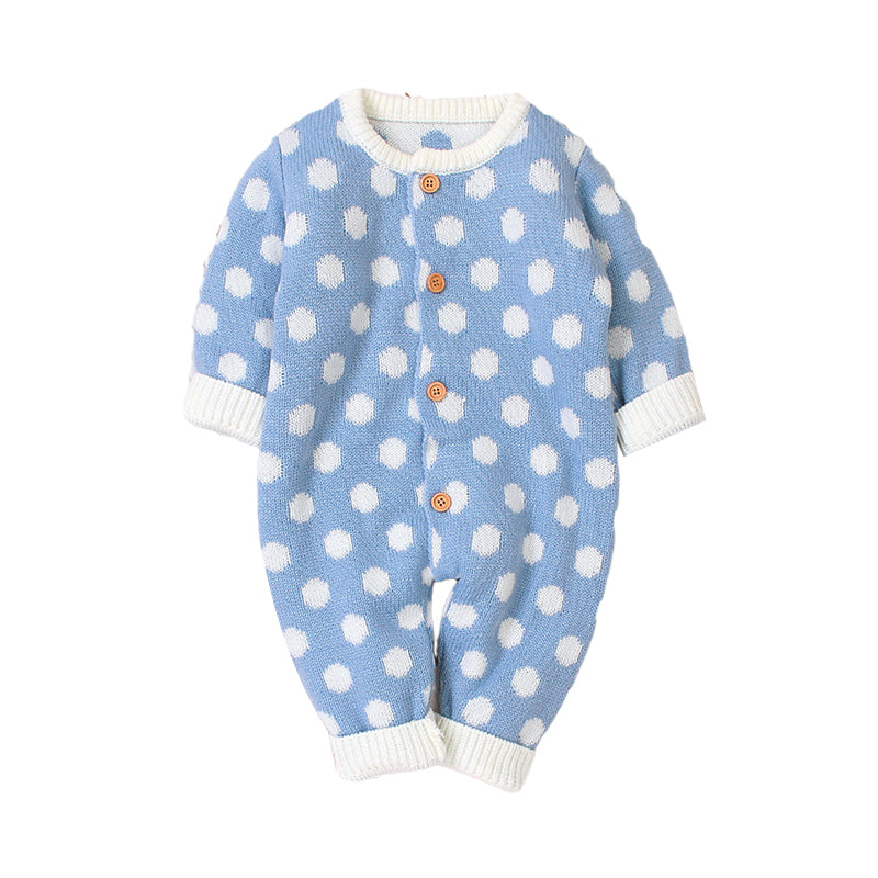 Baby Unisex Color-blocking Polka dots Print Jumpsuits Wholesale 22102897