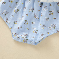 Load image into Gallery viewer, Baby Girls Flower Bow Print Rompers Wholesale 221101140
