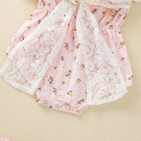 Load image into Gallery viewer, Baby Girls Flower Bow Print Rompers Wholesale 221101140
