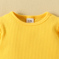 Load image into Gallery viewer, 3 Pieces Set Baby Girls Flower Print Headwear Solid Color Rompers And Bow Dresses Wholesale 221101475
