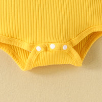 Load image into Gallery viewer, 3 Pieces Set Baby Girls Flower Print Headwear Solid Color Rompers And Bow Dresses Wholesale 221101475
