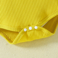 Load image into Gallery viewer, 2 Pieces Set Baby Girls Muslin&amp;Ribbed Print Rompers And Bow Flower Skirts Wholesale 221101486
