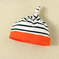 Load image into Gallery viewer, 3 Pieces Set Baby Boys Cartoon Print Rompers And Striped Jumpsuits And Hats Wholesale 221101543
