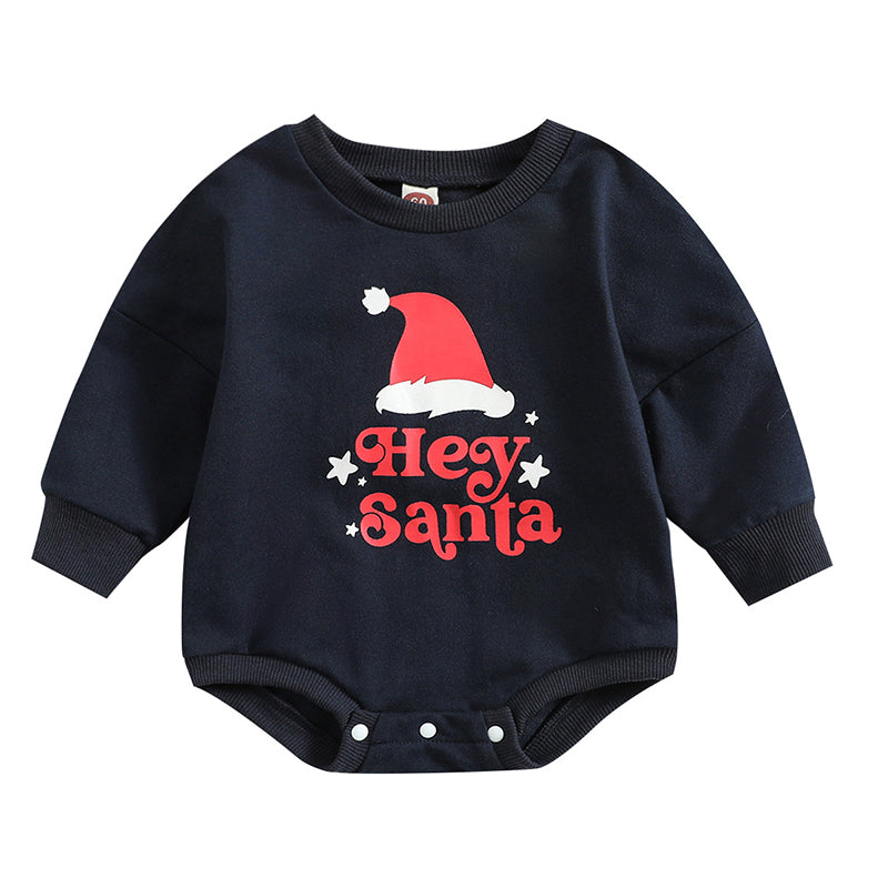 Baby Unisex Letters Star Print Christmas Rompers Wholesale 221101643