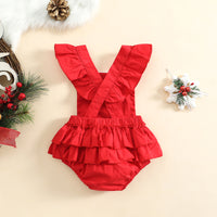 Load image into Gallery viewer, Baby Girls Color-blocking Christmas Rompers Wholesale 221101652
