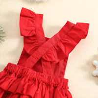 Load image into Gallery viewer, Baby Girls Color-blocking Christmas Rompers Wholesale 221101652
