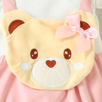 Load image into Gallery viewer, Baby Girls Color-blocking Cartoon Bow Rompers Wholesale 221101654
