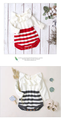 Load image into Gallery viewer, Baby Girls Striped Rompers Wholesale 22110302
