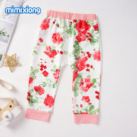 Load image into Gallery viewer, 2 Pieces Set Baby Girls Letters Print Rompers And Flower Pants Wholesale 22110306
