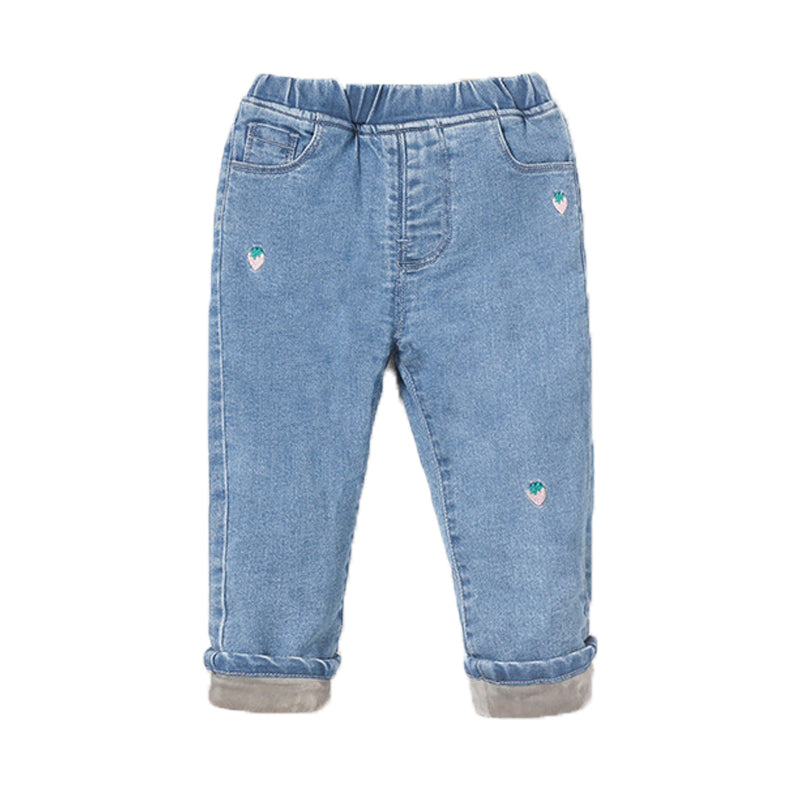 Baby Kid Girls Fruit Embroidered Pants Wholesale 221103149