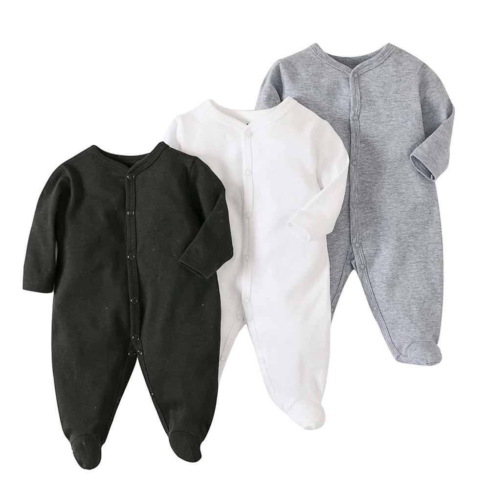 Baby Unisex Solid Color Jumpsuits Sleepwears Wholesale 221103222