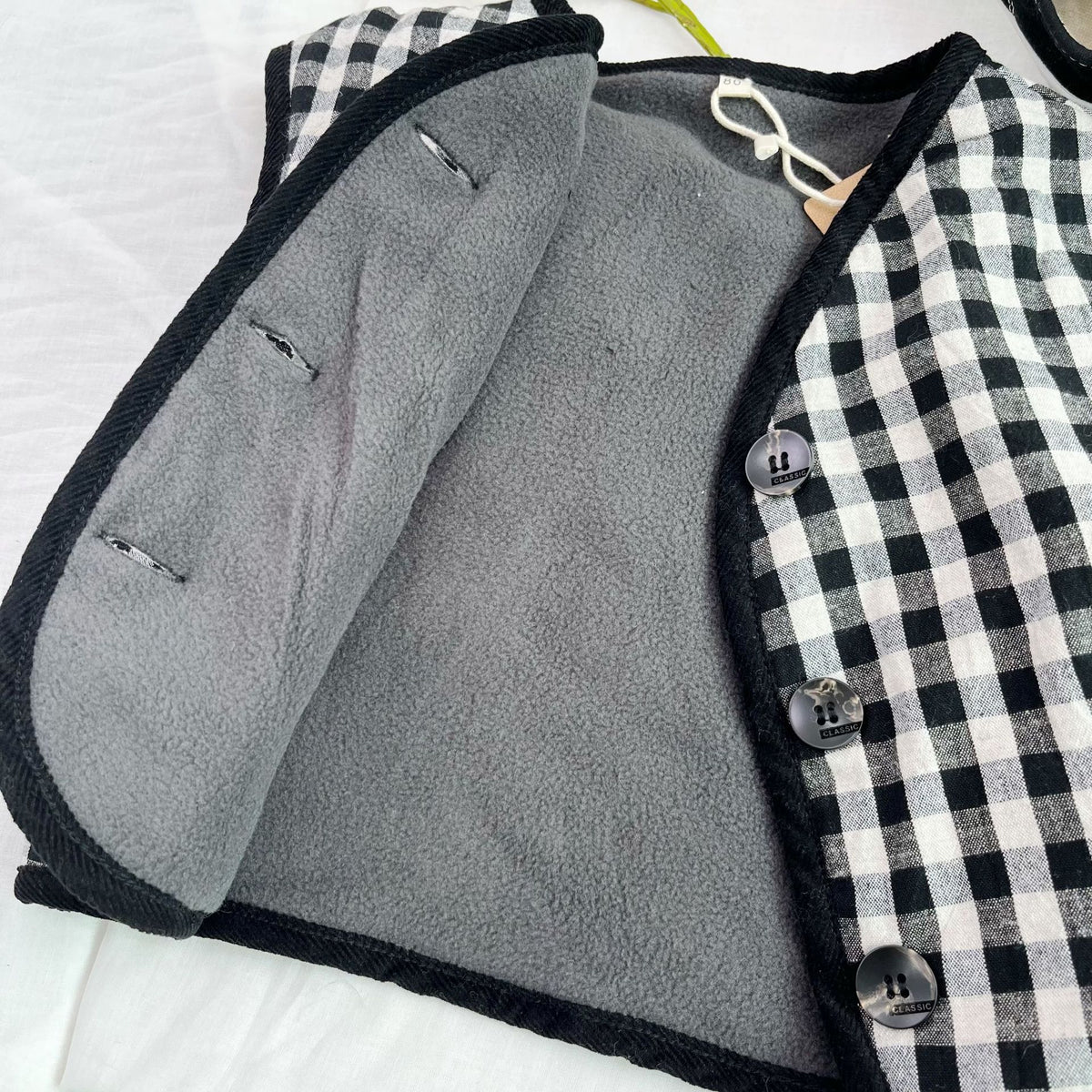 Baby Kid Unisex Color-blocking Checked Vests Waistcoats Wholesale 221103331