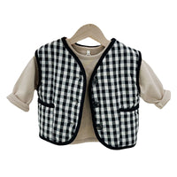 Load image into Gallery viewer, Baby Kid Unisex Color-blocking Checked Vests Waistcoats Wholesale 221103331
