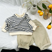 Load image into Gallery viewer, Baby Kid Unisex Solid Color Muslin&amp;Ribbed Pants Wholesale 221103352
