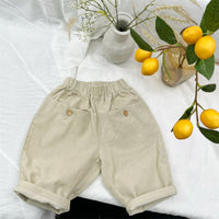 Load image into Gallery viewer, Baby Kid Unisex Solid Color Muslin&amp;Ribbed Pants Wholesale 221103352
