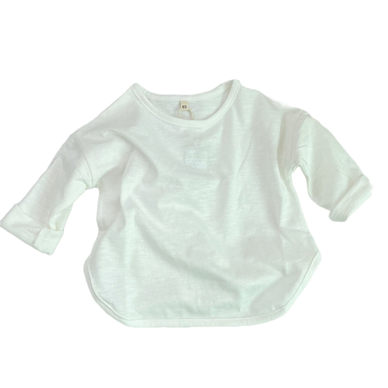 Baby Kid Unisex Solid Color Tops Wholesale 221103356