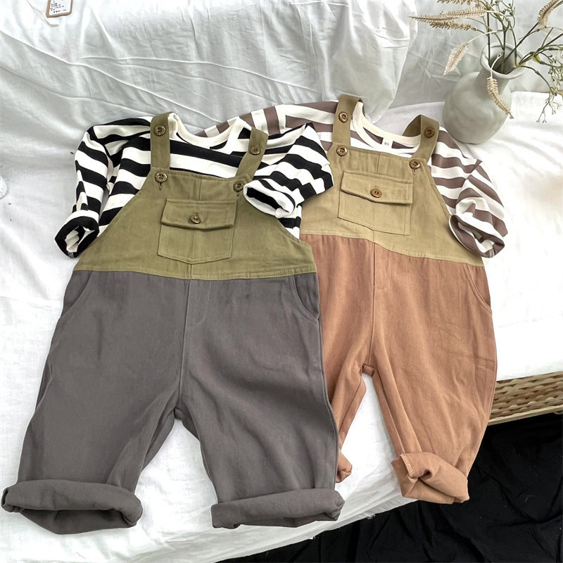 Baby Kid Unisex Color-blocking Jumpsuits Wholesale 221103362