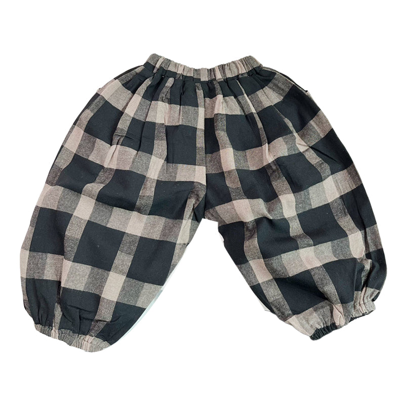Baby Kid Unisex Checked Pants Wholesale 221103374