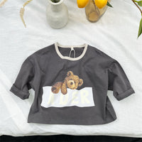 Load image into Gallery viewer, Baby Kid Unisex Letters Animals Cartoon Print Tops Wholesale 221103387

