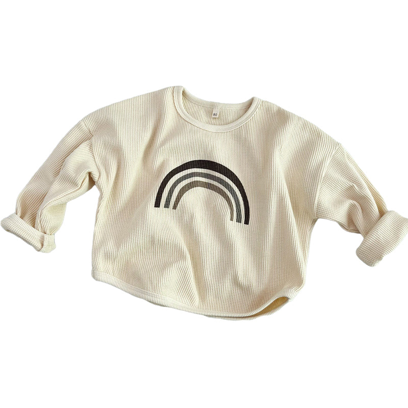 Baby Kid Unisex Rainbow Print Tops Wholesale 221103389