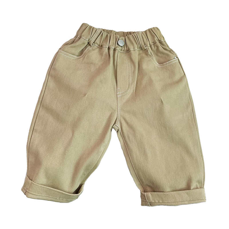 Baby Kid Unisex Solid Color Pants Wholesale 221103395
