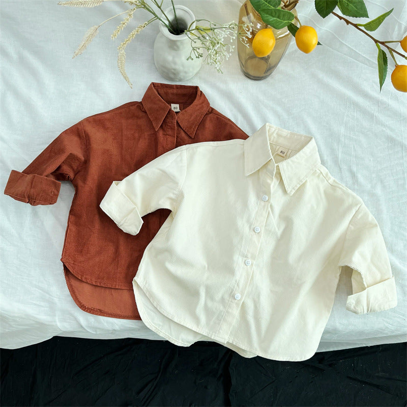 Baby Kid Unisex Solid Color Shirts Wholesale 221103396