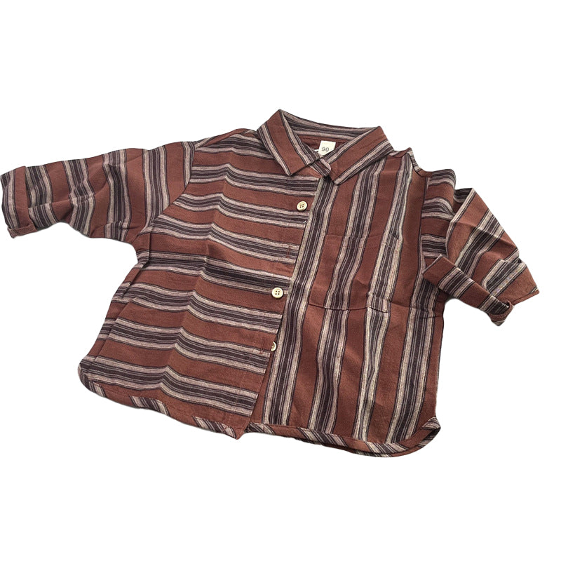 Baby Kid Unisex Striped Shirts Wholesale 221103403