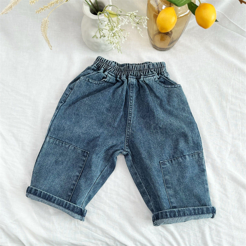 Baby Kid Unisex Solid Color Pants Jeans Wholesale 221103408