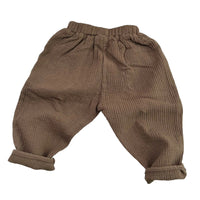 Load image into Gallery viewer, Baby Kid Boys Solid Color Muslin&amp;Ribbed Pants Wholesale 221103413
