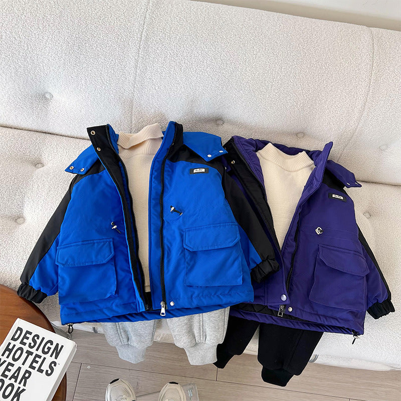 Baby Kid Boys Color-blocking Coats Wholesale 221103542