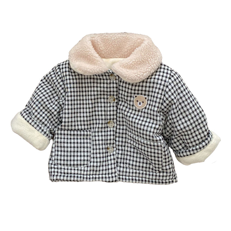 Baby Girls Checked Jackets Outwears Wholesale 221104136
