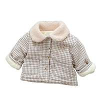 Load image into Gallery viewer, Baby Girls Checked Jackets Outwears Wholesale 221104136

