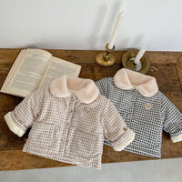 Load image into Gallery viewer, Baby Girls Checked Jackets Outwears Wholesale 221104136
