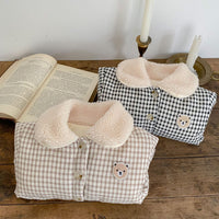 Load image into Gallery viewer, Baby Girls Checked Jackets Outwears Wholesale 221104136
