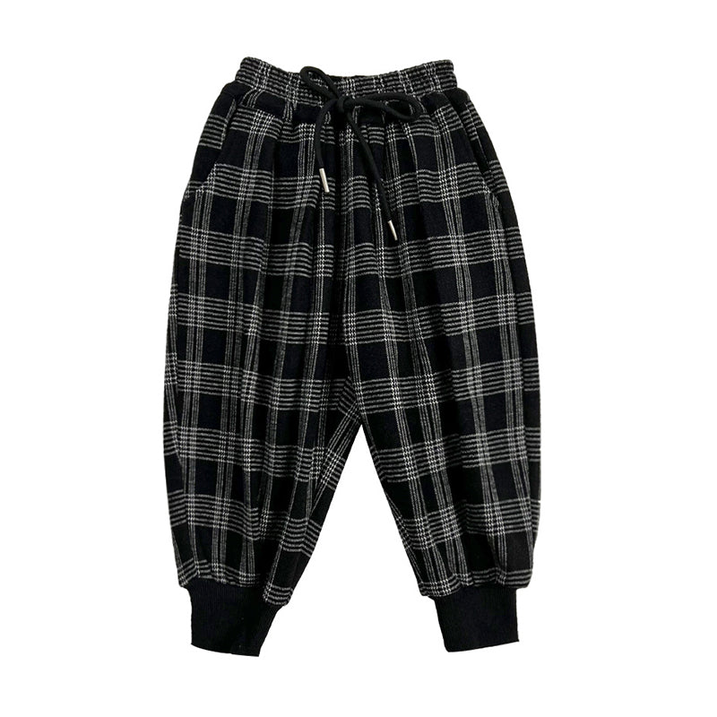 Baby Kid Unisex Checked Pants Wholesale 221104296