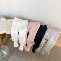 Load image into Gallery viewer, Baby Kid Girls Solid Color Bow Pants Leggings Wholesale 221104328
