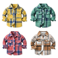 Load image into Gallery viewer, Baby Kid Unisex Color-blocking Checked Shirts Wholesale 221104475
